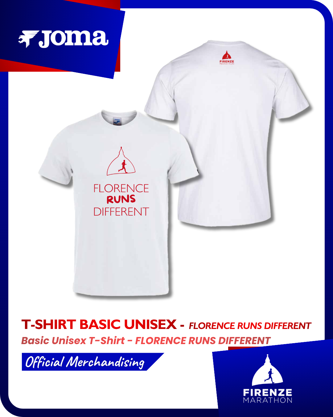 Unisex FLORENCE RUNS DIFFERENT T-shirt - white